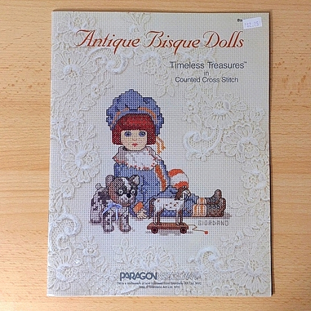 Paragon Needlecraft Antique Bisque Dolls Timeless Treasures in Cross Stitch